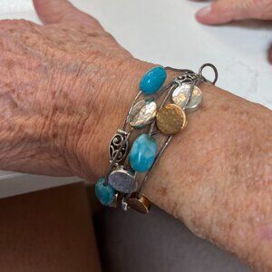 Brighton Bracelet Multi-Strand Beads Adjustable Length